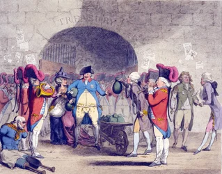 Neue Art, die Staatsschulden zu bezahlen, Karikatur, 1786